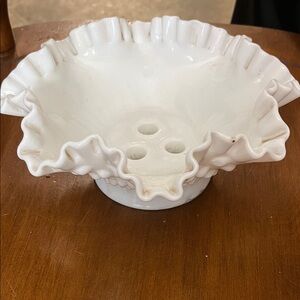 Fenton hobnail candle epergne